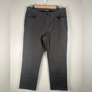 Lauren Ralph Lauren Women Casual Pants Denim Cotton Blend Brown Size 14